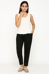 Women’s Black Straight Fit High-Rise Pants